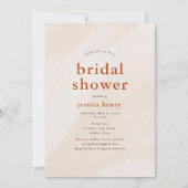 ベージュエステティックモダンブライダルシャワー 招待状 (正面)