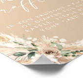 ベージュエレガントおむつラッフル ポスター (角)