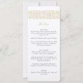 ベージュエレガントとアイボリーフローラのメ結婚ニュー・カード 招待状 (正面)