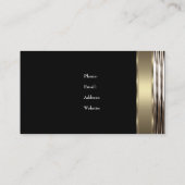 ベージュエレガントとブラックグレーの名刺 名刺 (裏面)