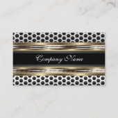 ベージュエレガントとブラックグレーの名刺 名刺 (正面)