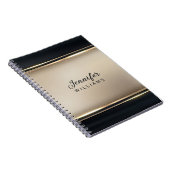 ベージュエレガントとブラック ノートブック (右側)