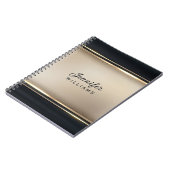 ベージュエレガントとブラック ノートブック (左側)