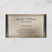 ベージュエレガントとブラック 名刺 (裏面)