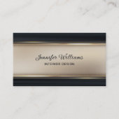 ベージュエレガントとブラック 名刺 (正面)