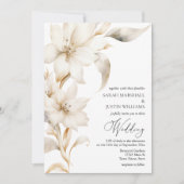 ベージュエレガントとホワイトウォーターの色フローラ発表 案内状 (正面)