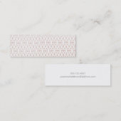 ベージュエレガントと白の格子模様 スキニー名刺 (正面/裏面)