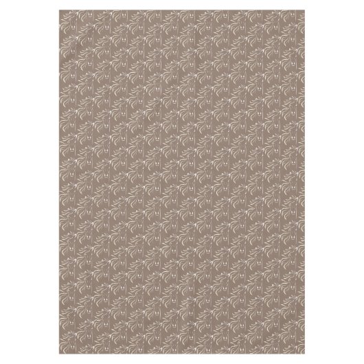 ベージュエレガントに馬の模様 テーブルクロス (正面)