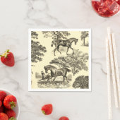 ベージュエレガントウマ素朴トワール スタンダードカクテルナプキン (インサイチュ)