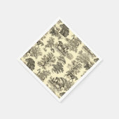 ベージュエレガントウマ素朴トワール スタンダードカクテルナプキン (角)