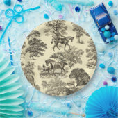 ベージュエレガントウマ素朴トワール ペーパープレート (パーティー)