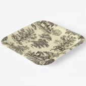 ベージュエレガントウマ素朴トワール ペーパープレート (傾斜あり)