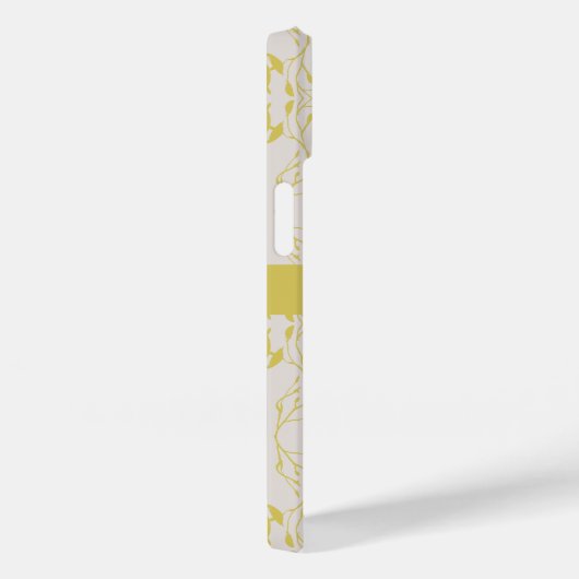 ベージュエレガントグリーンフローラパーソナライズされた Case-Mate iPhoneケース (裏面 / 右)