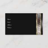 ベージュエレガントシルバークロムメタルブラック 名刺 (裏面)