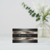 ベージュエレガントシルバークロムメタルブラック 名刺 (スタンド正面)