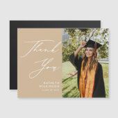 ベージュエレガントスシンプルクリプト卒業 (正面/裏面)