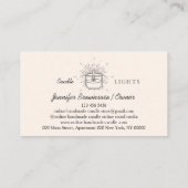 ベージュエレガントソイ手作りキャンドル 名刺 (裏面)