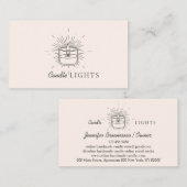 ベージュエレガントソイ手作りキャンドル 名刺 (正面/裏面)