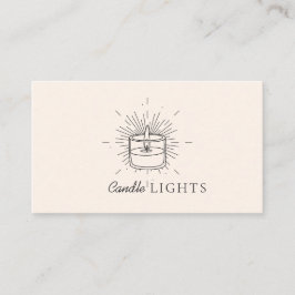 ベージュエレガントソイ手作りキャンドル 名刺