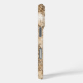 ベージュエレガントテクスグランジチャ名前をカスタムする Case-Mate iPhoneケース (裏面 / 右)