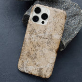 ベージュエレガントテクスグランジチャ名前をカスタムする Case-Mate iPhoneケース