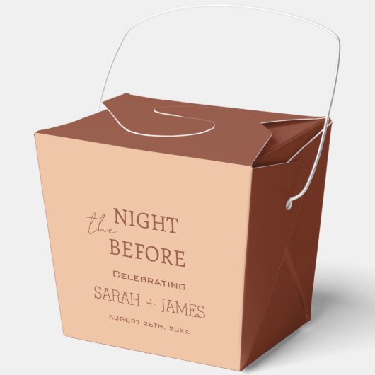 ベージュエレガントテラコッタリハーサルディナー結婚ズ フェイバーボックス (正面)