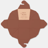 ベージュエレガントテラコッタリハーサルディナー結婚ズ フェイバーボックス (見開き)