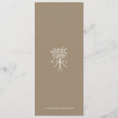 ベージュエレガントハンドドローボウ&リボン結婚ズ メニュー (裏面)