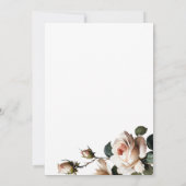 ベージュエレガントバラガールベビーシャワー 招待状 (裏面)