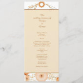 ベージュエレガントフローラ縁どメニューとプログラム プログラム (裏面)