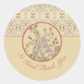ベージュエレガントフローラ ラウンドシール (正面)