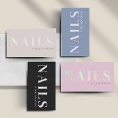 ベージュエレガントホログラフィックオパール爪、 ネイル 名刺