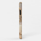 ベージュエレガントホログラフィックグリッターアルコールインク Case-Mate iPhoneケース (裏面/右)