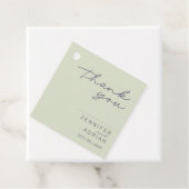 ベージュエレガントミニマルサンキュー結婚式の引き出物ラベル フェイバータグ (インサイチュ)