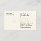 ベージュエレガントミニマルタイポモダングラフィ 名刺 (裏面)