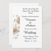 ベージュエレガントモダン結婚式招待状 招待状 (正面/裏面)