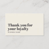 ベージュエレガントライトグレー美しいはっきりしたサロン ロイヤリティカード (正面)