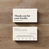 ベージュエレガントライトグレー美しいはっきりしたサロン ロイヤリティカード