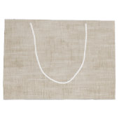 ベージュエレガントリネン ラージペーパーバッグ (裏面)