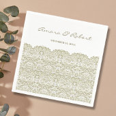 ベージュエレガントレース スタンダードカクテルナプキン