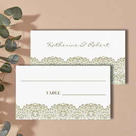 ベージュエレガントレース プレイスカード