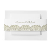 ベージュエレガントレース 招待状ベリーバンド (正面例)