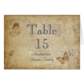 ベージュエレガントヴィンテージテーブル座席名カード (正面横)