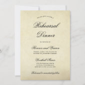 ベージュエレガントヴィンテージリハビクトリアンーサルディナー 招待状 (正面)
