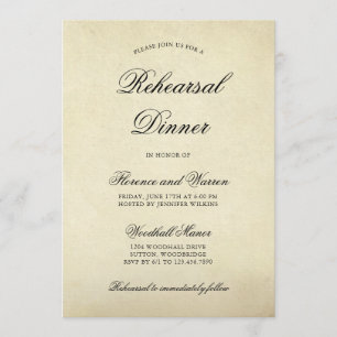 ベージュエレガントヴィンテージリハビクトリアンーサルディナー 招待状