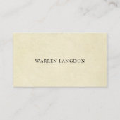 ベージュエレガントヴィンテージ紙プロフェッショナル 名刺 (正面)