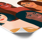 ベージュエレガント国民女子デー ポスター (コーナー)