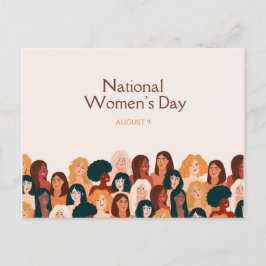 ベージュエレガント国民女子デー ポストカード