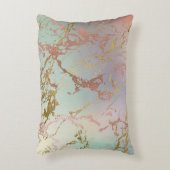 ベージュエレガント大理石 | Mint Sage Greenバラ金ゴールド アクセントクッション (正面(垂直))
