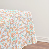 ベージュエレガント幾何学的レトロパターン テーブルクロス (インサイチュ)